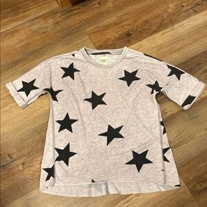 Modish RebelTee - Black Stars on Light Gray
